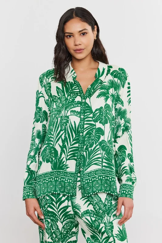 AYLA BUTTON-UP SHIRT Casual Loose Short Sleeve