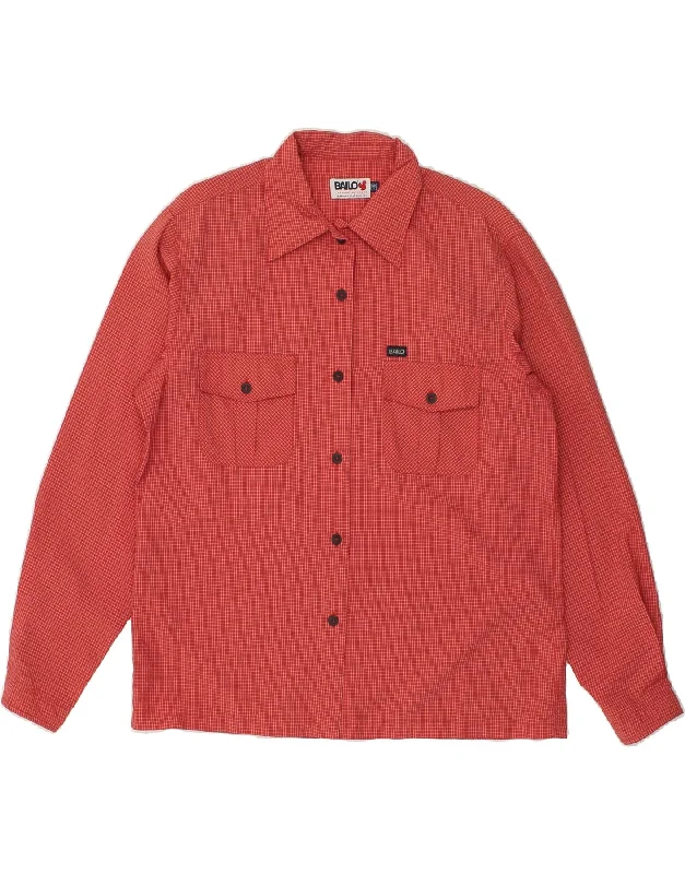 BAILO Womens Shirt EU 48 2XL Red Check Polyamide Fashionable Button-Front Short Sleeve BAILO Womens Shirt EU 48 2XL Red Check Polyamide Fashionable Button-Front Short Sleeve