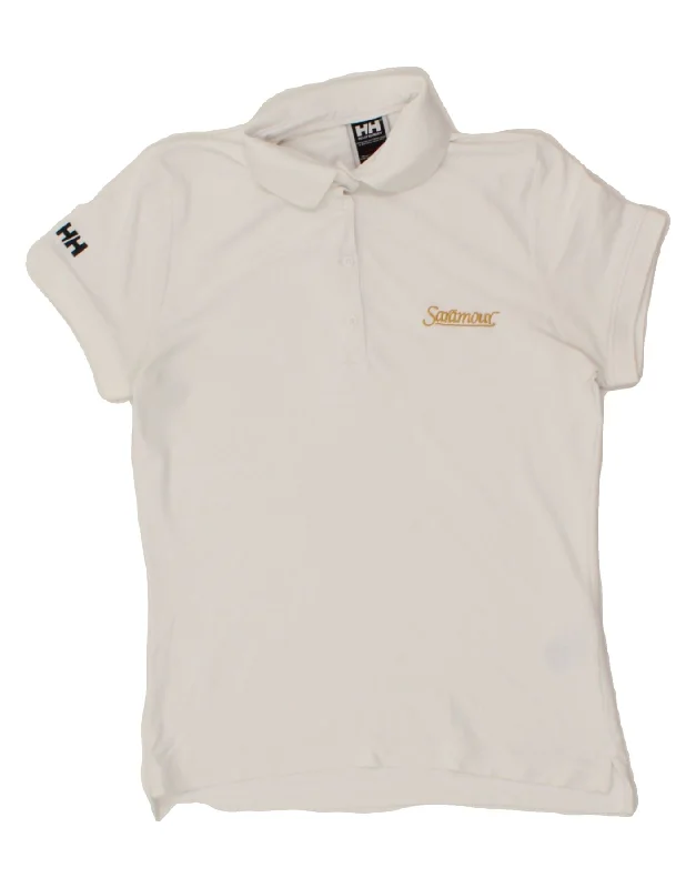 HELLY HANSEN Womens Polo Shirt UK 10 Small White Polyester Casual Slouchy Short Sleeve HELLY HANSEN Womens Polo Shirt UK 10 Small White Polyester Casual Slouchy Short Sleeve