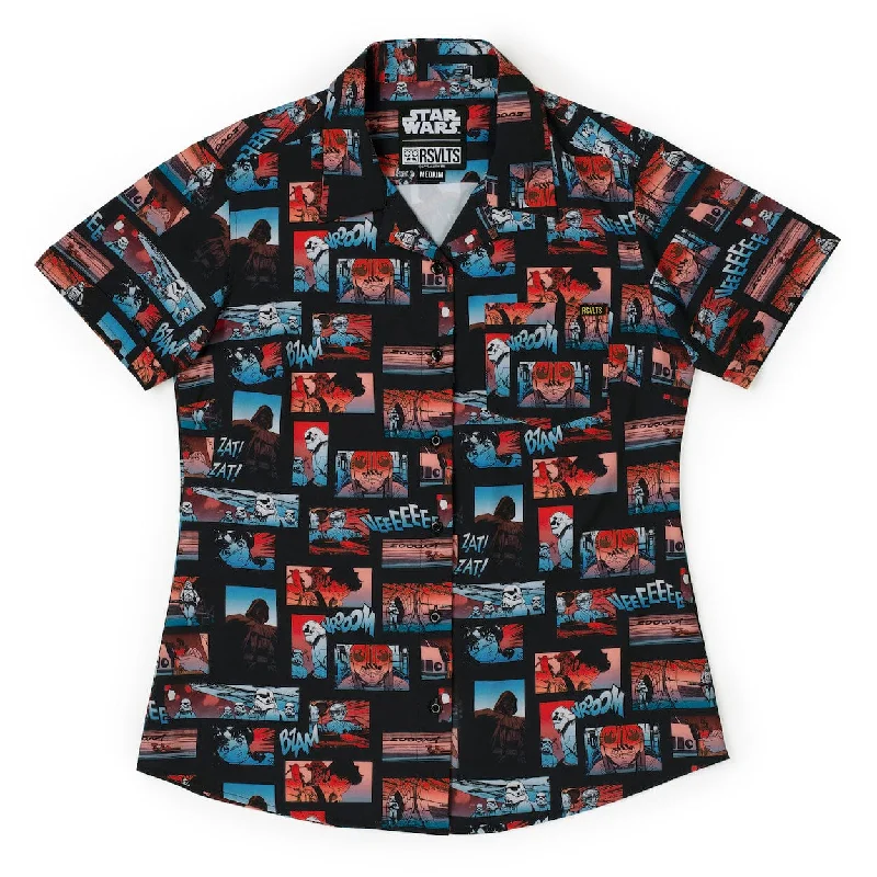Star Wars™ "From a Certain Point of View" – Women's KUNUFLEX Short Sleeve Shirt Comfortable Short Sleeve Blouse Star Wars™ "From a Certain Point of View" – Women's KUNUFLEX Short Sleeve Shirt Comfortable Short Sleeve Blouse