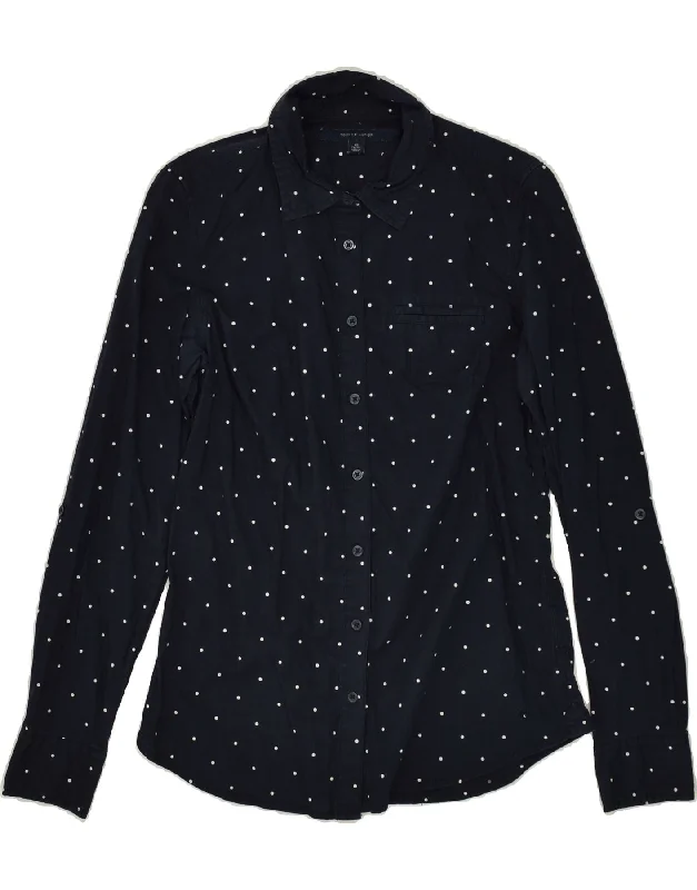 TOMMY HILFIGER Womens Shirt UK 6 XS Navy Blue Polka Dot Cotton Casual Plain Short Shirt TOMMY HILFIGER Womens Shirt UK 6 XS Navy Blue Polka Dot Cotton Casual Plain Short Shirt