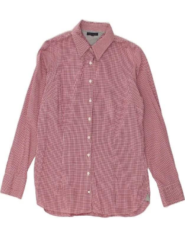 TOMMY HILFIGER Womens Shirt US 12 Large Silver Gingham Cotton Fashionable Button-Front Short Sleeve TOMMY HILFIGER Womens Shirt US 12 Large Silver Gingham Cotton Fashionable Button-Front Short Sleeve