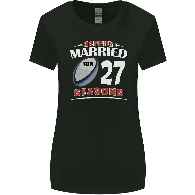 27 Year Wedding Anniversary 27th Rugby Womens Wider Cut T-Shirt Oversized T-Shirt Spandex breathable 27 Year Wedding Anniversary 27th Rugby Womens Wider Cut T-Shirt Oversized T-Shirt Spandex breathable