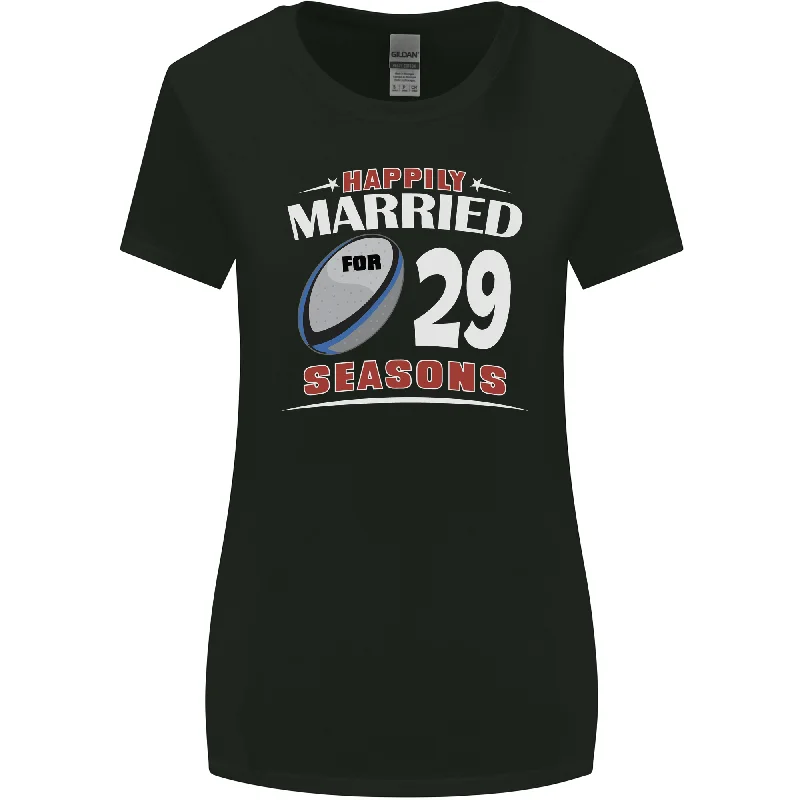 29 Year Wedding Anniversary 29th Rugby Womens Wider Cut T-Shirt Thin T-Shirt Open Front Quick Dry 29 Year Wedding Anniversary 29th Rugby Womens Wider Cut T-Shirt Thin T-Shirt Open Front Quick Dry