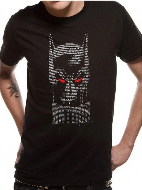 Batman Text Skull Unisex T-Shirt DC Adult Nylon Fabric Polyester Fabric Spandex Fabric Batman Text Skull Unisex T-Shirt DC Adult Nylon Fabric Polyester Fabric Spandex Fabric