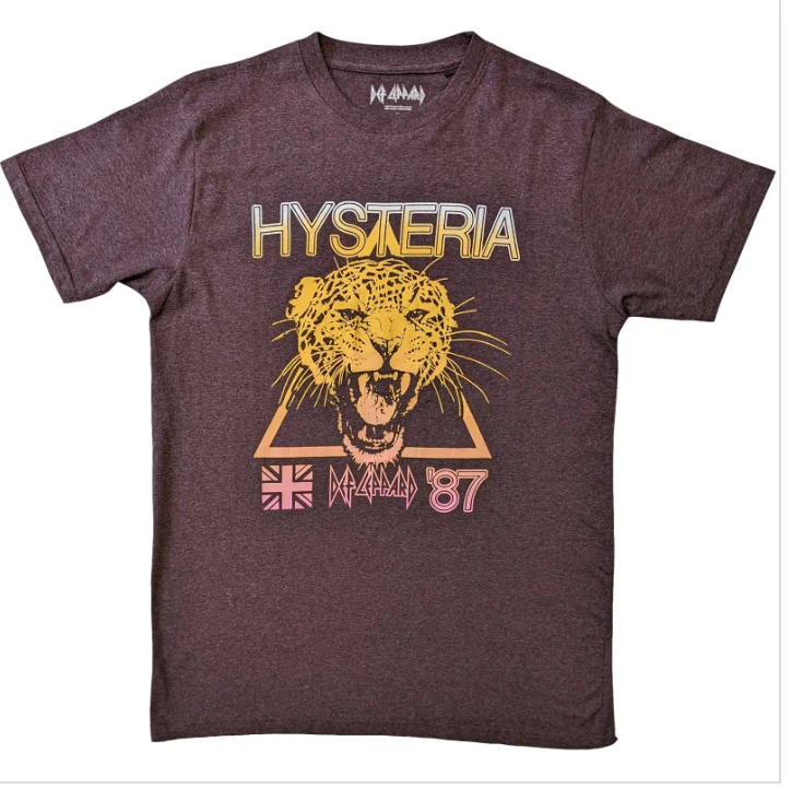 Def Leppard | Official Band T-Shirt | Hysteria World Tour (Back Print) Striped Floral Plaid Def Leppard | Official Band T-Shirt | Hysteria World Tour (Back Print) Striped Floral Plaid