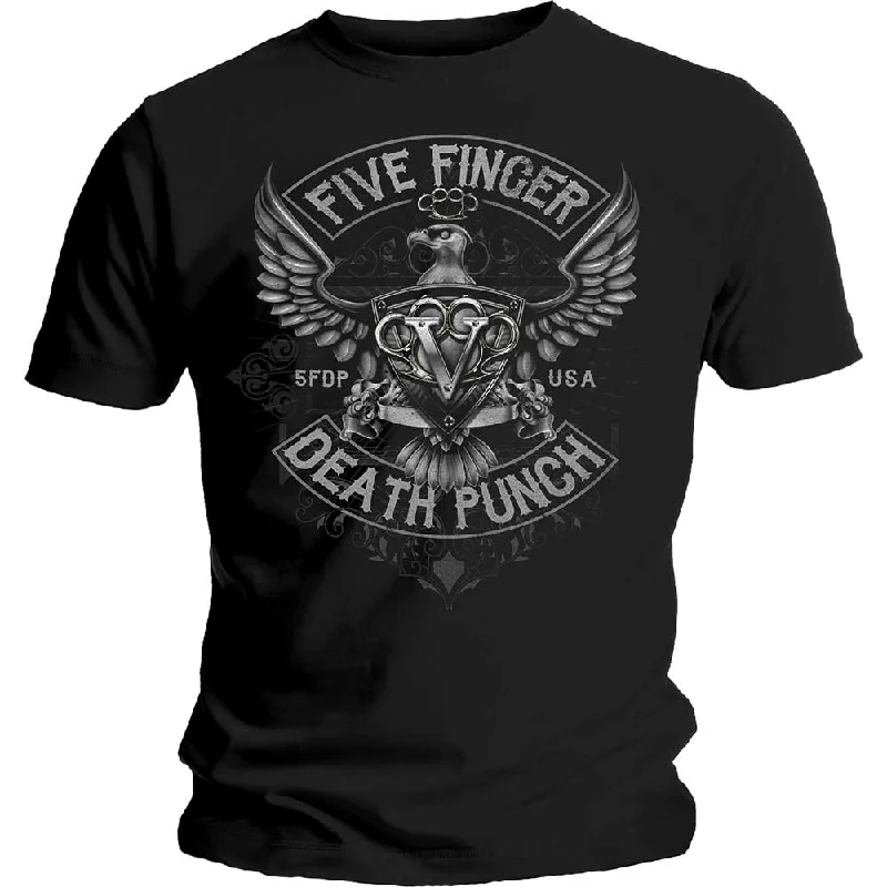 Five Finger Death Punch | Official Band T-Shirt | Howe Eagle Crest Layered Multi-layer Single Layer Five Finger Death Punch | Official Band T-Shirt | Howe Eagle Crest Layered Multi-layer Single Layer