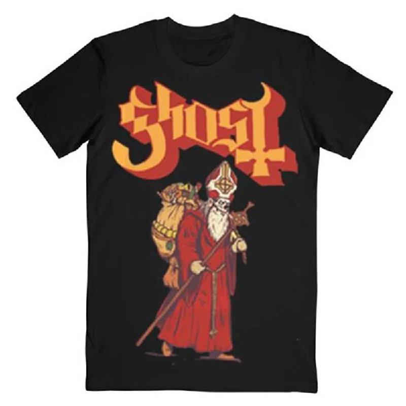 Ghost | Official Band T-Shirt | Greetings From Papa Noel Mesh Blend Leather Blend Suede Blend Ghost | Official Band T-Shirt | Greetings From Papa Noel Mesh Blend Leather Blend Suede Blend