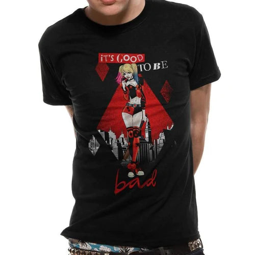 Harley Quinn Good To Be Bad Unisex T-Shirt DC Adult Rayon Fabric Velvet Fabric Corduroy Fabric Harley Quinn Good To Be Bad Unisex T-Shirt DC Adult Rayon Fabric Velvet Fabric Corduroy Fabric