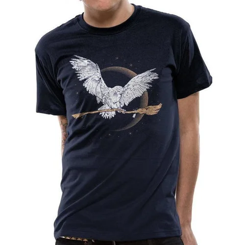 Harry Potter Hedwig Broom T-Shirt Adult Nylon Fabric Polyester Fabric Spandex Fabric Harry Potter Hedwig Broom T-Shirt Adult Nylon Fabric Polyester Fabric Spandex Fabric