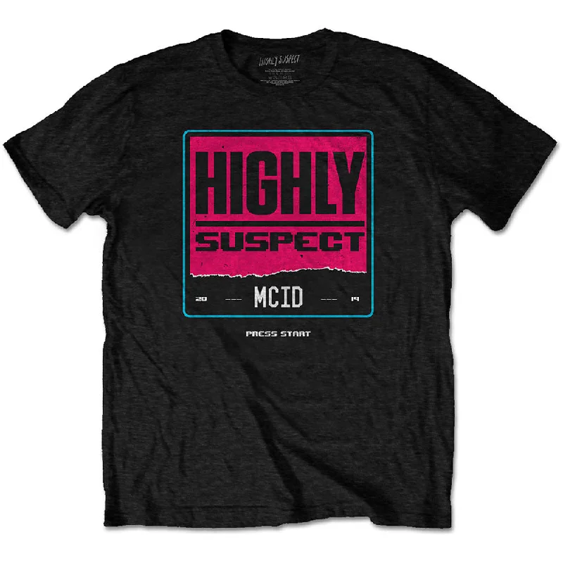 Highly Suspect | Official Band T-Shirt | Press Start Notch Collar Peter Pan Collar Cowl Neck Highly Suspect | Official Band T-Shirt | Press Start Notch Collar Peter Pan Collar Cowl Neck