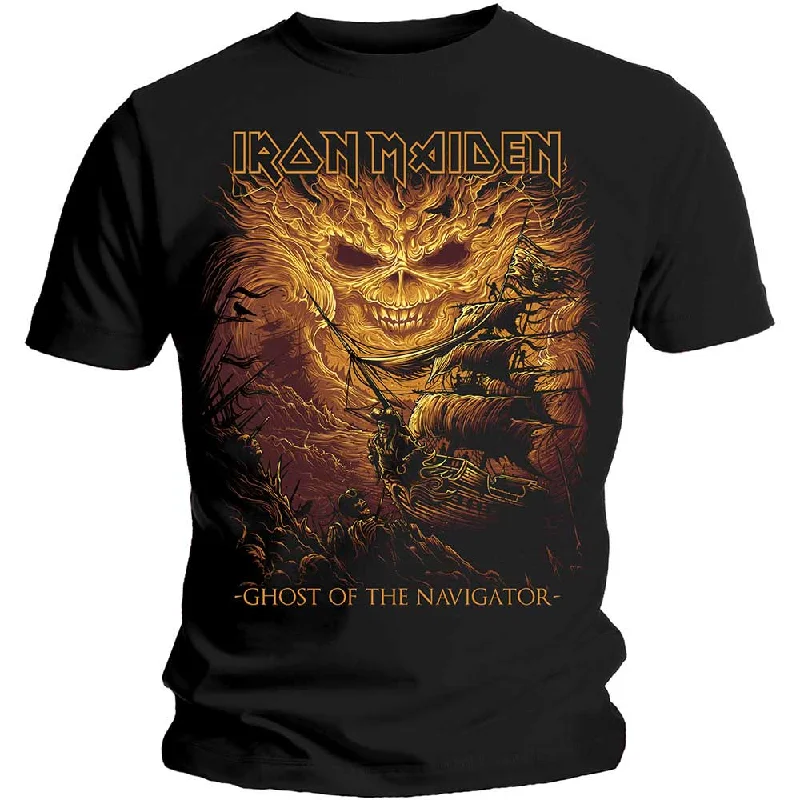 Iron Maiden | Official Band T-Shirt | Ghost of the Navigator Chenille Blend Fleece Blend Nylon Blend Iron Maiden | Official Band T-Shirt | Ghost of the Navigator Chenille Blend Fleece Blend Nylon Blend