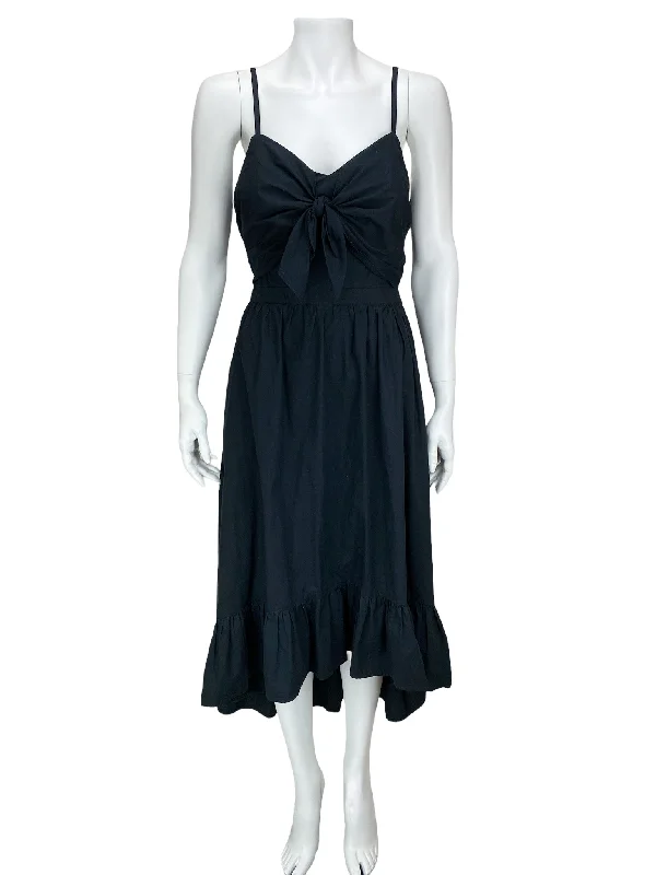 Joie, Women's Cotton Cut-Out Midi Dress, Black, Size 12 Stylish Wraparound Midi Dress Joie, Women's Cotton Cut-Out Midi Dress, Black, Size 12 Stylish Wraparound Midi Dress