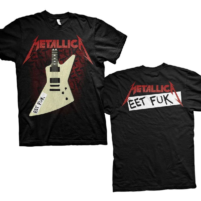 Metallica | Official Band T-Shirt | Eet Fuk (Back Print) Spandex Blend Rayon Blend Denim Blend Metallica | Official Band T-Shirt | Eet Fuk (Back Print) Spandex Blend Rayon Blend Denim Blend