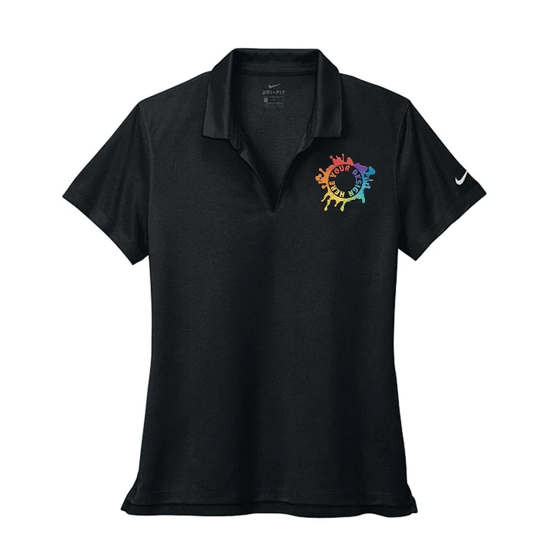 Nike Women's Dri-Fit Micro Piqué 2.0 100% Polyester Polo T-Shirt Embroidery Collared Crew Neck Turtle Neck Nike Women's Dri-Fit Micro Piqué 2.0 100% Polyester Polo T-Shirt Embroidery Collared Crew Neck Turtle Neck