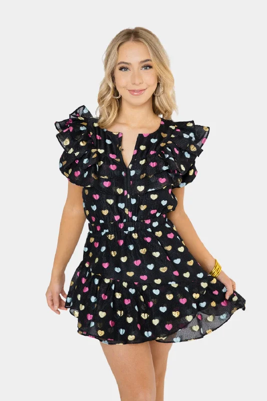 Norma Ruffle Sleeve Mini Dress - Nobodys Darling Chic Puff Sleeve Mini Dress