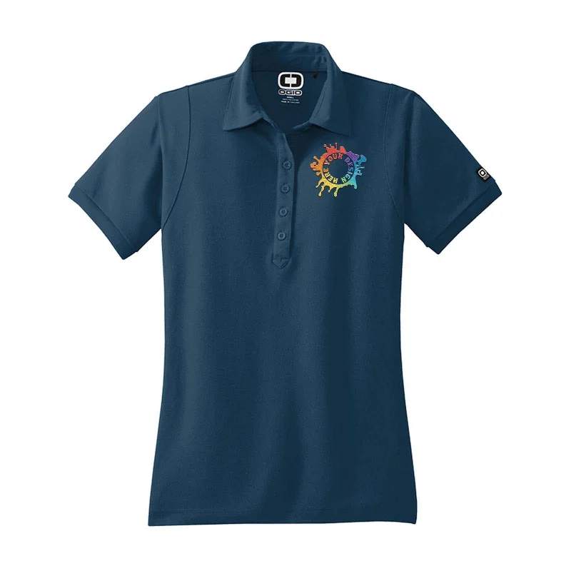 Ogio Women's 100% Polyester Jewel Polo T-Shirt Embroidery Terry Blend Velvet Blend Canvas Blend Ogio Women's 100% Polyester Jewel Polo T-Shirt Embroidery Terry Blend Velvet Blend Canvas Blend