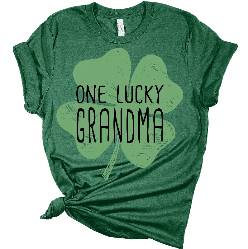 One Lucky Grandma St. Patrick's Day Women's T-Shirt Wool Fabric Cashmere Fabric Tweed Fabric One Lucky Grandma St. Patrick's Day Women's T-Shirt Wool Fabric Cashmere Fabric Tweed Fabric