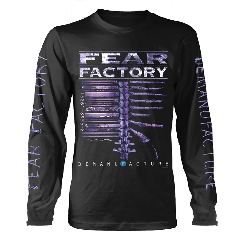 Fear Factory Unisex Long Sleeved T-shirt: Demanufacture Classic Mesh Fabric Canvas Fabric Denim Fabric Fear Factory Unisex Long Sleeved T-shirt: Demanufacture Classic Mesh Fabric Canvas Fabric Denim Fabric
