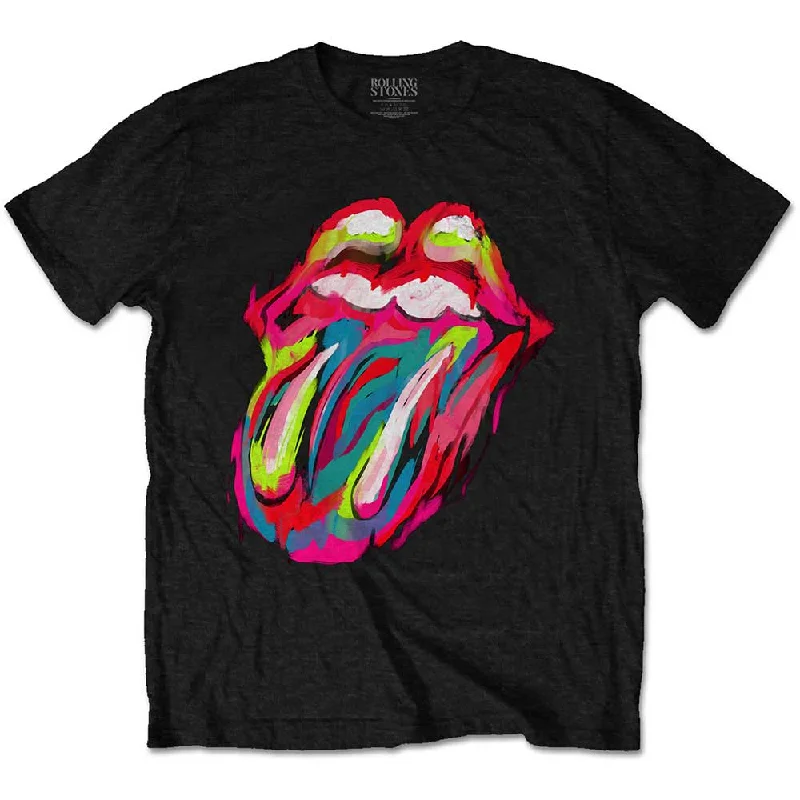 The Rolling Stones | Official Band T-Shirt | Sixty Brushstroke Tongue Machine Wash Dry Clean Hand Wash The Rolling Stones | Official Band T-Shirt | Sixty Brushstroke Tongue Machine Wash Dry Clean Hand Wash