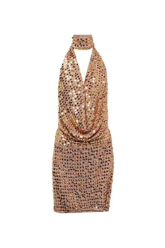 Sexy Halter Cowl Neck Cutout Backless Sequin Crochet Knit Club Mini Dress Chic Pleated Mini Dress Sexy Halter Cowl Neck Cutout Backless Sequin Crochet Knit Club Mini Dress Chic Pleated Mini Dress