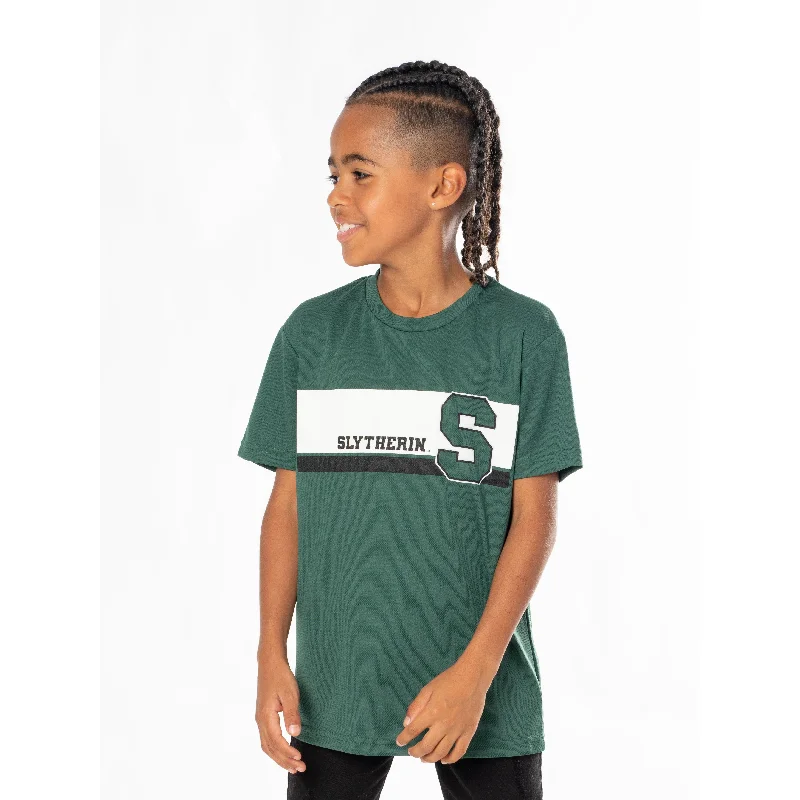 Slytherin Kids Track & Field T-Shirt Harry Potter Nylon Fabric Polyester Fabric Spandex Fabric Slytherin Kids Track & Field T-Shirt Harry Potter Nylon Fabric Polyester Fabric Spandex Fabric