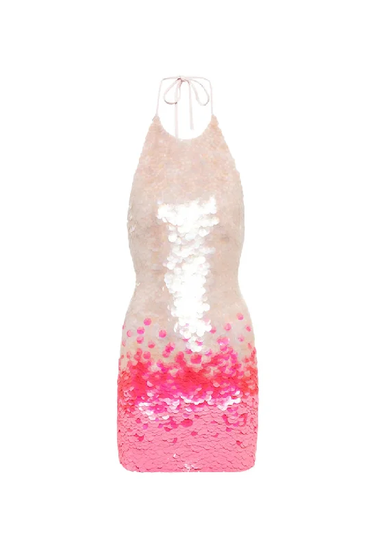 Sparkly Halter Lace Up Backless Bodycon Ombre Sequin Party Mini Dress Cozy Long Sleeve Mini Dress Sparkly Halter Lace Up Backless Bodycon Ombre Sequin Party Mini Dress Cozy Long Sleeve Mini Dress