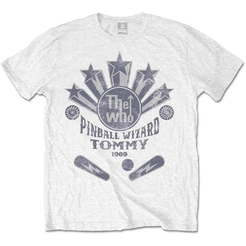 The Who | Official Band T-Shirt | Pinball Wizard Flippers Ribbed T-Shirt High Neck Heavyweight The Who | Official Band T-Shirt | Pinball Wizard Flippers Ribbed T-Shirt High Neck Heavyweight