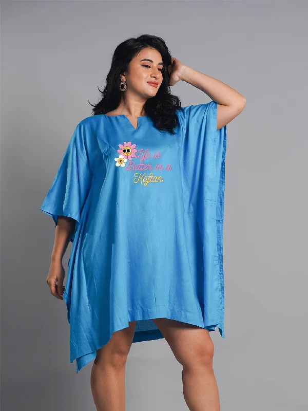 Turquoise Kaftan Nightdress - KaftanLover