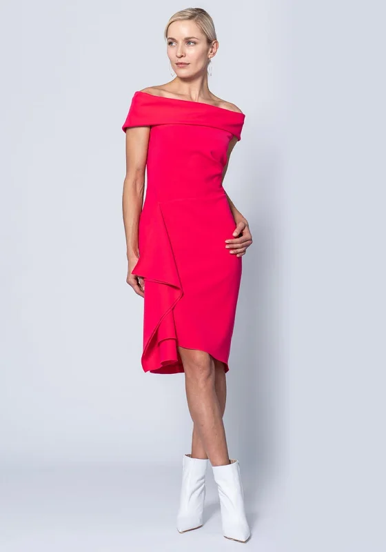 Caroline Kilkenny Cruz Bardot Dress, Pink