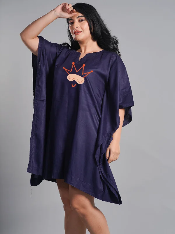 Navy Kaftan Nightdress - SleepLover