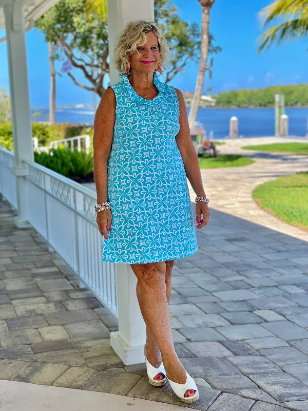 OCEAN MILE RUFFLE DRESS