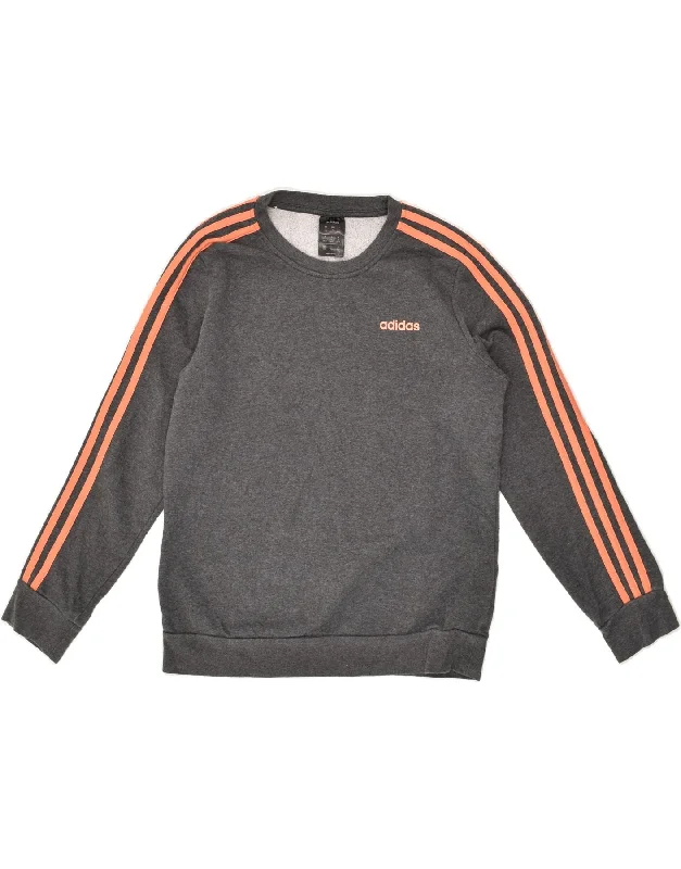 ADIDAS Womens Sweatshirt Jumper UK 12/14 Medium Grey Polyester Hoodie with Back Slit Movement Comfort ADIDAS Womens Sweatshirt Jumper UK 12/14 Medium Grey Polyester Hoodie with Back Slit Movement Comfort