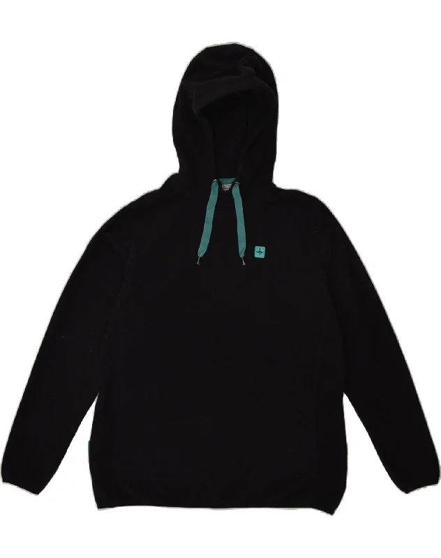 MOUNTAIN WAREHOUSE Womens Hooded Fleece Jumper UK 18 XL Black Polyester Hoodie with Zipper Versatile Modern MOUNTAIN WAREHOUSE Womens Hooded Fleece Jumper UK 18 XL Black Polyester Hoodie with Zipper Versatile Modern