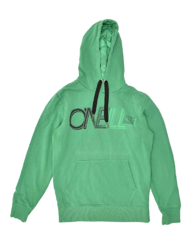 O'NEILL Womens Regular Fit Graphic Hoodie Jumper UK 10 Small Green Cotton Hoodie with Stripes Bold Sporty O'NEILL Womens Regular Fit Graphic Hoodie Jumper UK 10 Small Green Cotton Hoodie with Stripes Bold Sporty