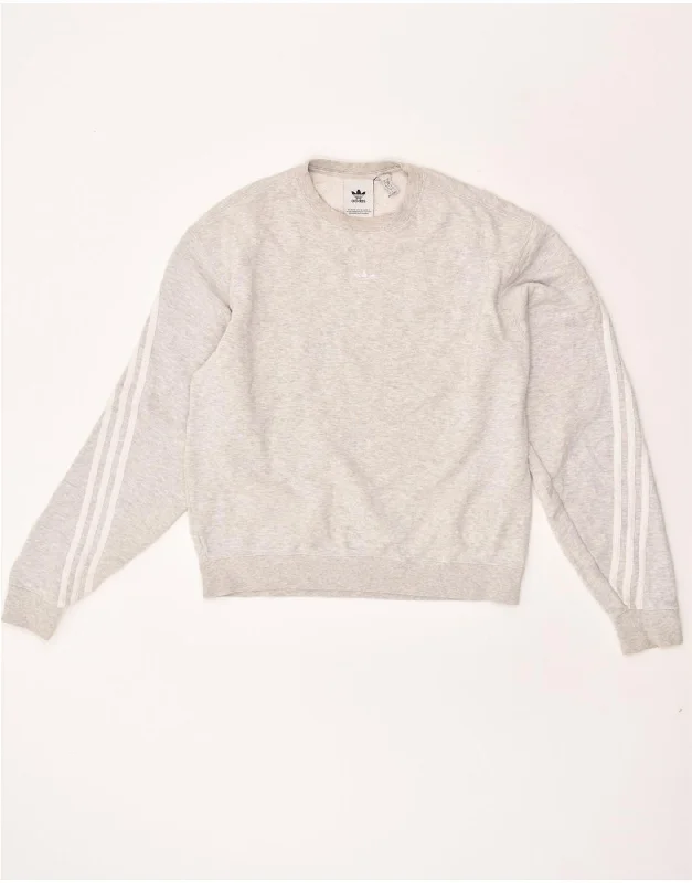 ADIDAS Womens Sweatshirt Jumper UK 10 Small Grey Flecked Cotton Hoodie with Turtle Neck Cozy Winter ADIDAS Womens Sweatshirt Jumper UK 10 Small Grey Flecked Cotton Hoodie with Turtle Neck Cozy Winter