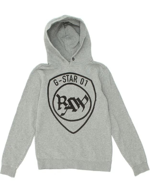 G-STAR Womens Graphic Hoodie Jumper UK 14 Medium Grey Cotton Hoodie with Metallic Shiny Futuristic G-STAR Womens Graphic Hoodie Jumper UK 14 Medium Grey Cotton Hoodie with Metallic Shiny Futuristic