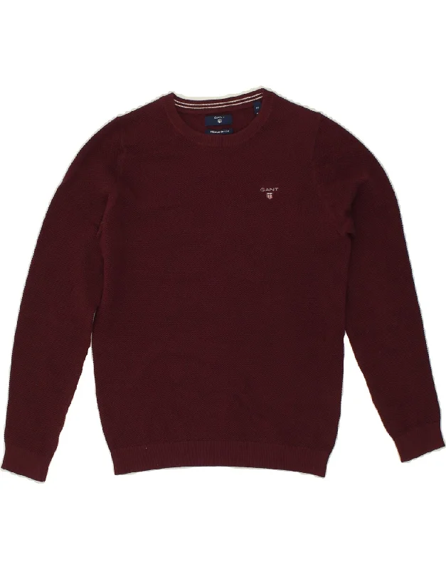 GANT Womens Sweatshirt Jumper UK 6 XS Maroon Cotton Hoodie with Slit Hem Functional Movement GANT Womens Sweatshirt Jumper UK 6 XS Maroon Cotton Hoodie with Slit Hem Functional Movement