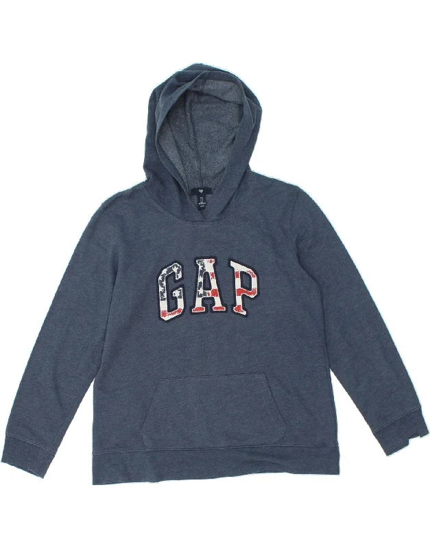 GAP Womens Graphic Hoodie Jumper UK 16 Large Navy Blue Cotton Hoodie Jacket Zipper Layering GAP Womens Graphic Hoodie Jumper UK 16 Large Navy Blue Cotton Hoodie Jacket Zipper Layering