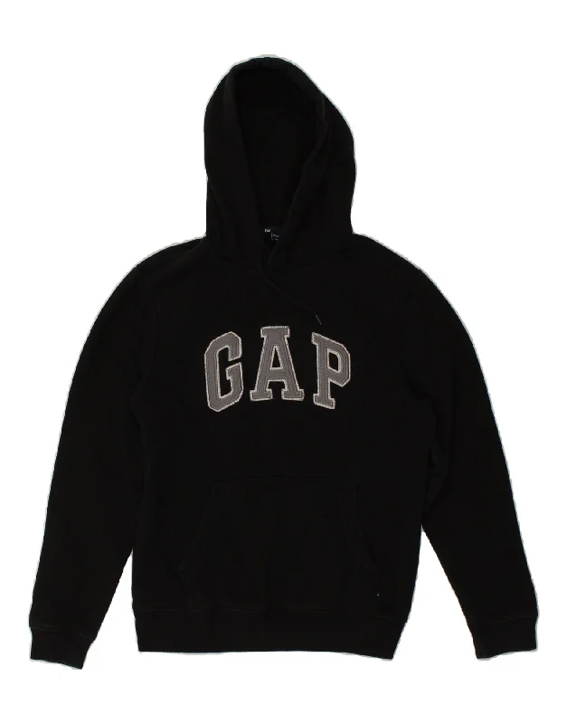 GAP Womens Graphic Hoodie Jumper UK 6 XS Black Cotton Hoodie with Elastic Waist Stretchable Comfortable GAP Womens Graphic Hoodie Jumper UK 6 XS Black Cotton Hoodie with Elastic Waist Stretchable Comfortable