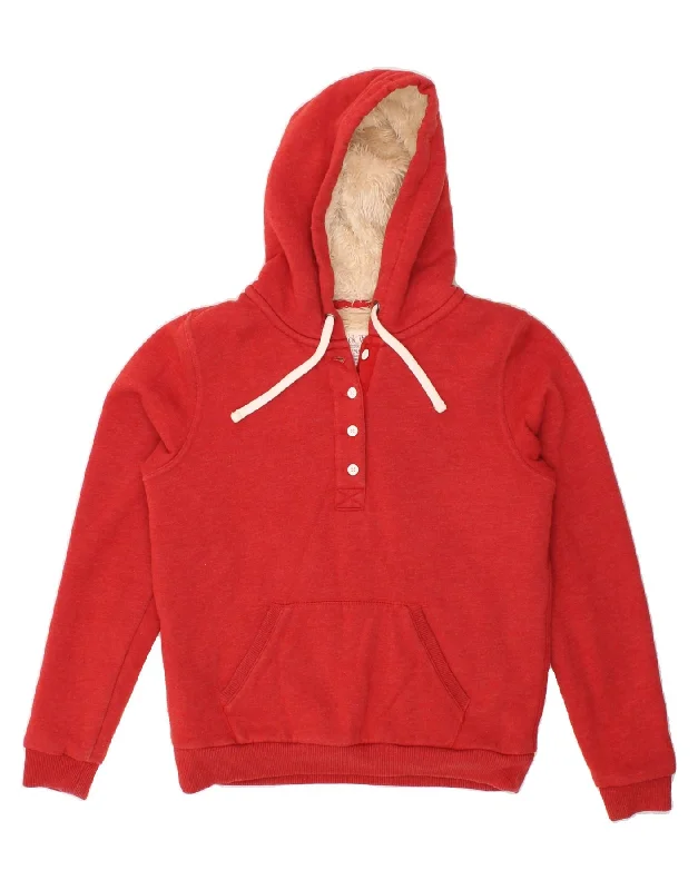JACK WILLS Womens Graphic Hoodie Jumper UK 12 Medium Red Cotton Hoodie with Raglan Sleeves Sporty Comfortable JACK WILLS Womens Graphic Hoodie Jumper UK 12 Medium Red Cotton Hoodie with Raglan Sleeves Sporty Comfortable