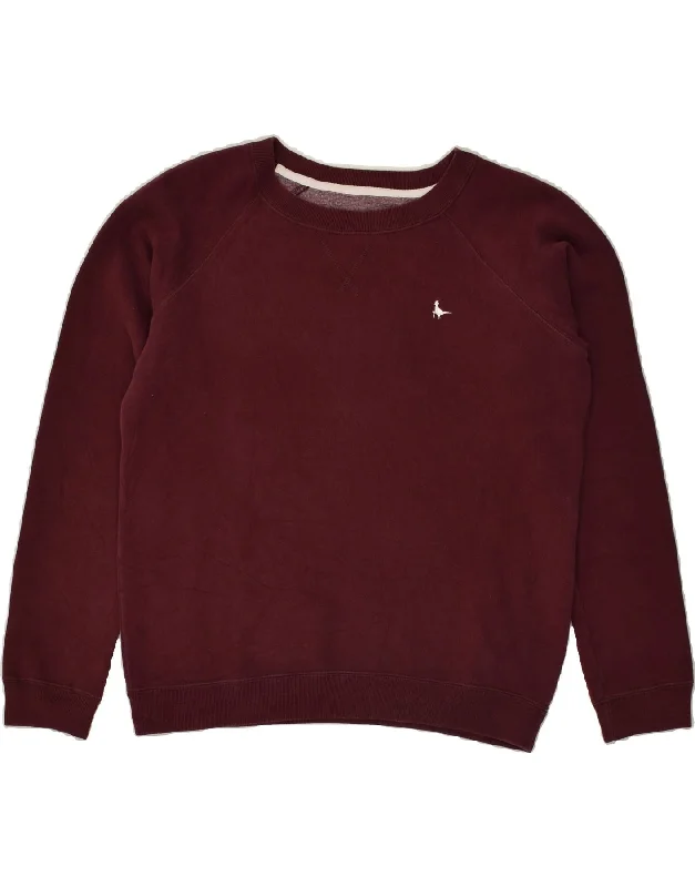 JACK WILLS Womens Sweatshirt Jumper UK 8 Small Burgundy Cotton Hoodie with Raw Hem Edgy Unfinished JACK WILLS Womens Sweatshirt Jumper UK 8 Small Burgundy Cotton Hoodie with Raw Hem Edgy Unfinished