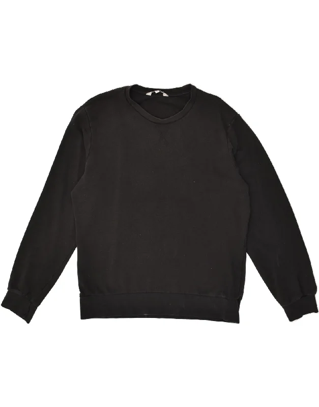 KANGAROO POO Womens Sweatshirt Jumper UK 14 Medium Black Cotton Hoodie with Distressed Vintage Worn KANGAROO POO Womens Sweatshirt Jumper UK 14 Medium Black Cotton Hoodie with Distressed Vintage Worn