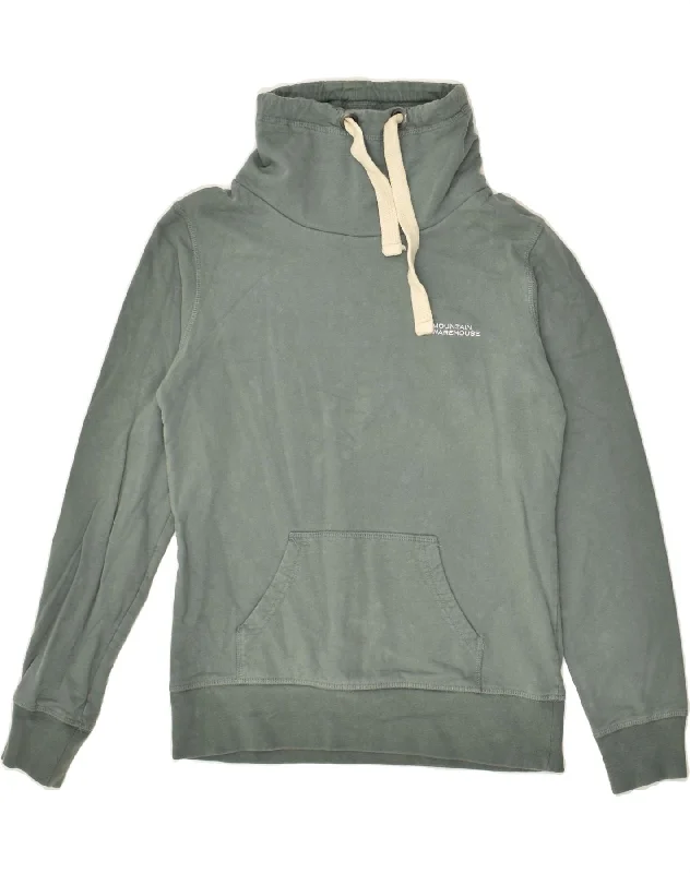 MOUNTAIN WAREHOUSE Womens Roll Neck Sweatshirt Jumper UK 10 Small Green Hoodie with Hood Adjustable Protection MOUNTAIN WAREHOUSE Womens Roll Neck Sweatshirt Jumper UK 10 Small Green Hoodie with Hood Adjustable Protection