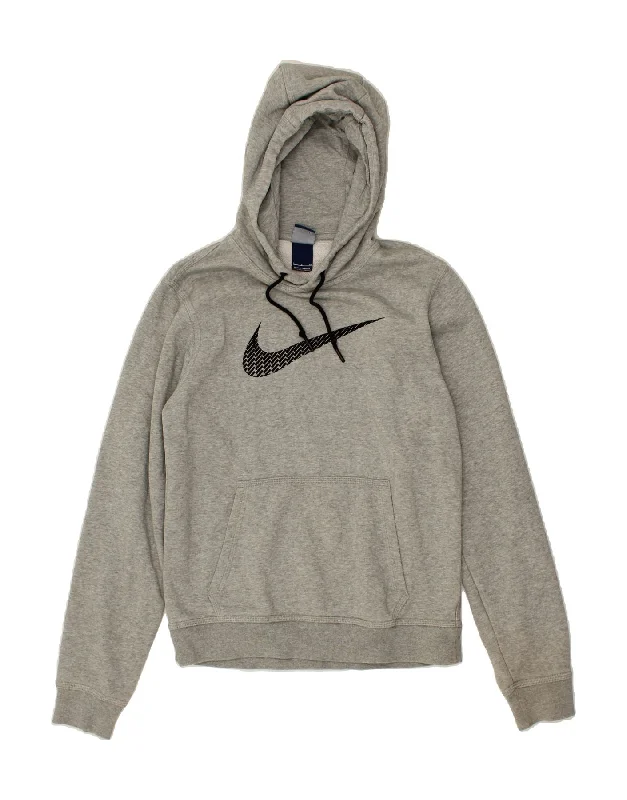 NIKE Womens Graphic Hoodie Jumper UK 10 Small Grey Cotton Hoodie with Magnetic Closure Innovative Modern NIKE Womens Graphic Hoodie Jumper UK 10 Small Grey Cotton Hoodie with Magnetic Closure Innovative Modern
