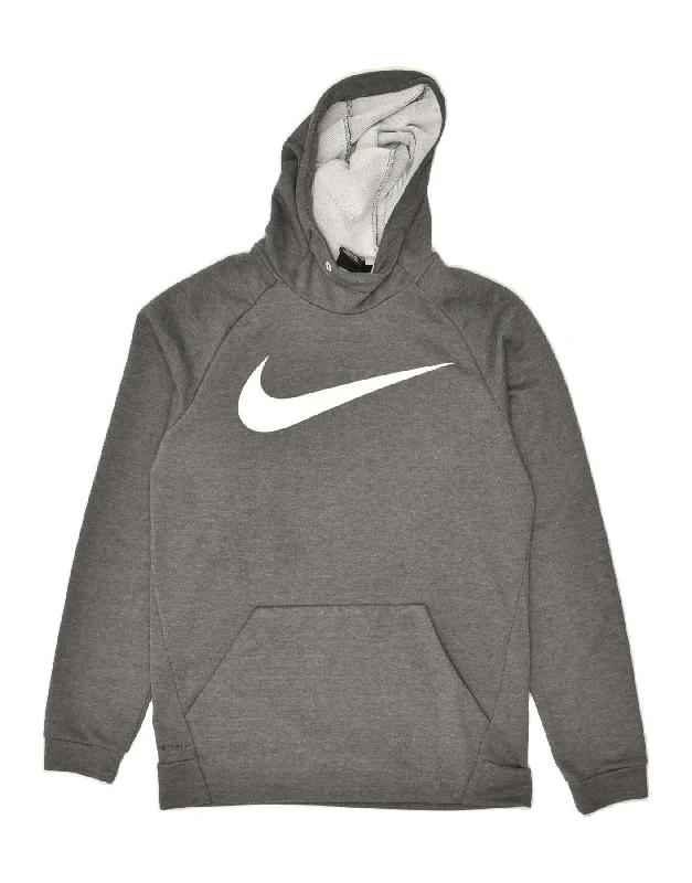 NIKE Womens Loose Fit Graphic Hoodie Jumper UK 10 Small Grey Polyester Hoodie with Hood Adjustable Protection NIKE Womens Loose Fit Graphic Hoodie Jumper UK 10 Small Grey Polyester Hoodie with Hood Adjustable Protection