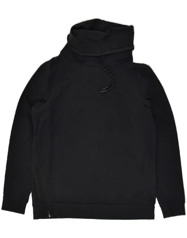 NORTH SAILS Womens Roll Neck Sweatshirt Jumper UK 10 Small Navy Blue Hoodie with Hem Patch Decorative Personalized NORTH SAILS Womens Roll Neck Sweatshirt Jumper UK 10 Small Navy Blue Hoodie with Hem Patch Decorative Personalized