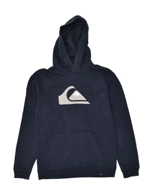 QUIKSILVER Womens Graphic Hoodie Jumper UK 14 Large Navy Blue Cotton Hoodie with Fur Luxurious Winter QUIKSILVER Womens Graphic Hoodie Jumper UK 14 Large Navy Blue Cotton Hoodie with Fur Luxurious Winter