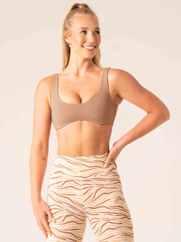 Unstoppable Lounge Bra - Mocha Lightweight Cotton Bra