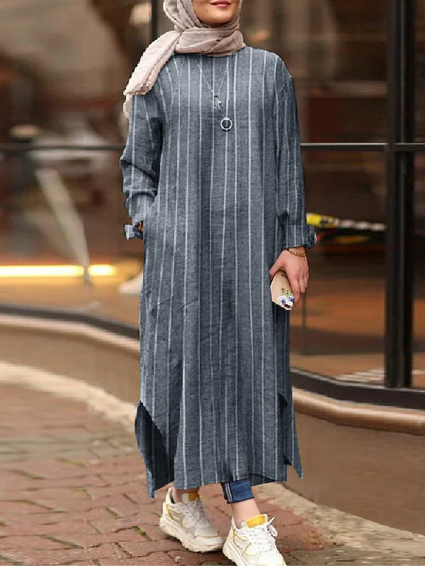 Conservative Straight Long Skirt Ankle Length Kaftan Pocket Women Maxi Dress Comfortable Casual Maxi Dress Conservative Straight Long Skirt Ankle Length Kaftan Pocket Women Maxi Dress Comfortable Casual Maxi Dress